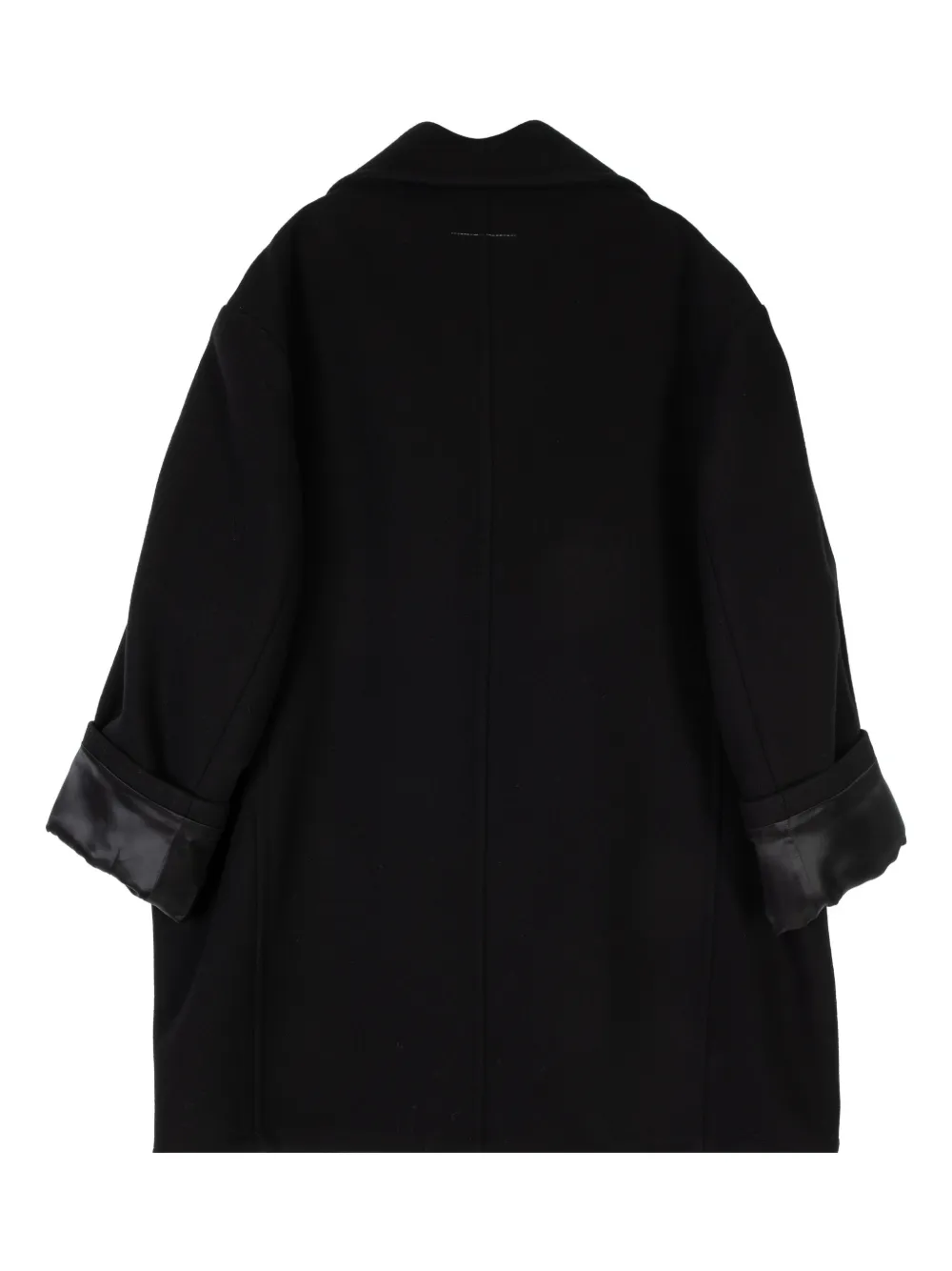 Mm6 Maison Margiela Wool Coat In Black