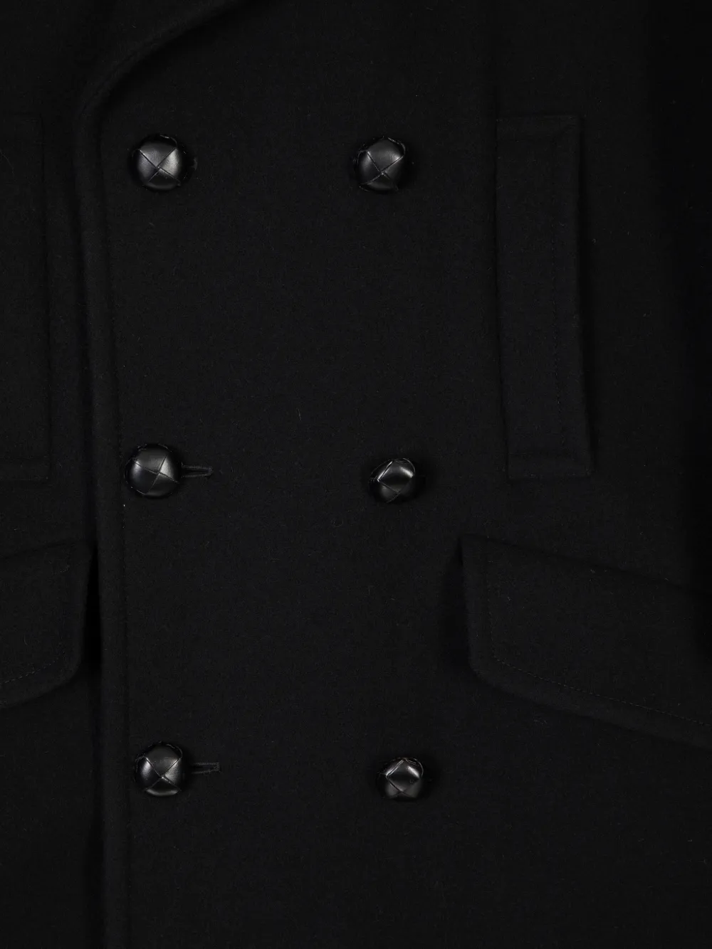 Mm6 Maison Margiela Wool Coat In Black