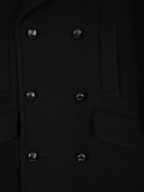 MM6 Maison Margiela ウール コート | ブラック | FARFETCH JP