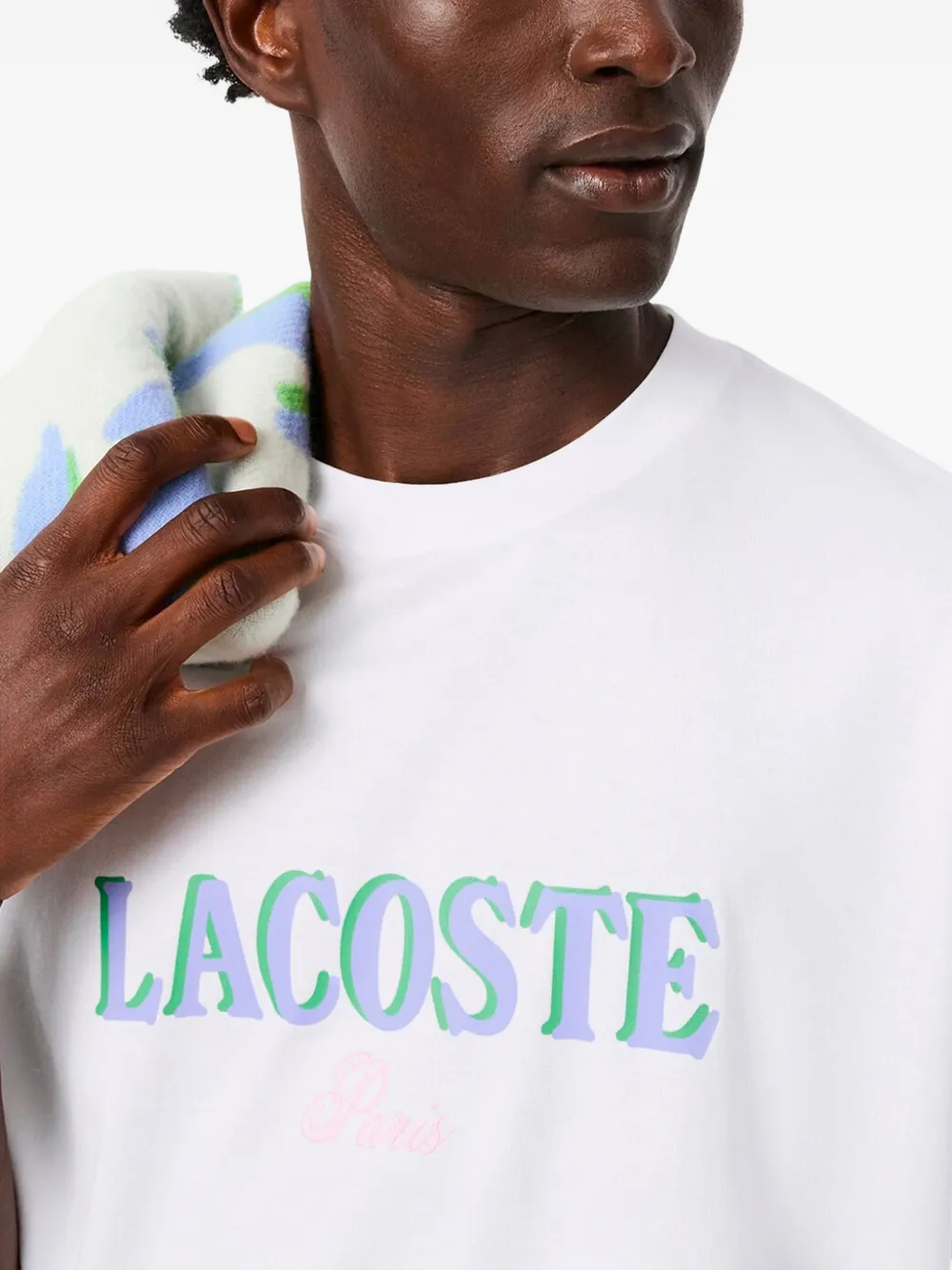 Lacoste Katoenen T-shirt met logo Wit