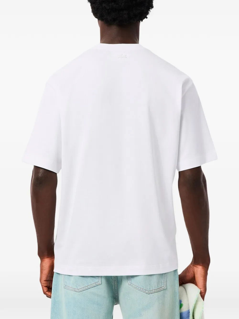 Lacoste Katoenen T-shirt met logo Wit