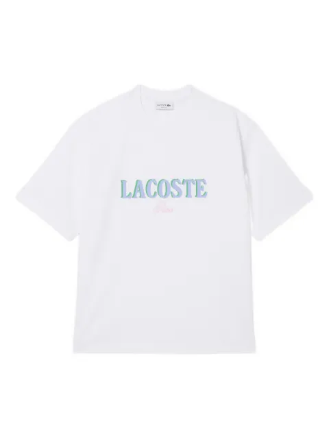 Lacoste logo-lettering cotton T-Shirt