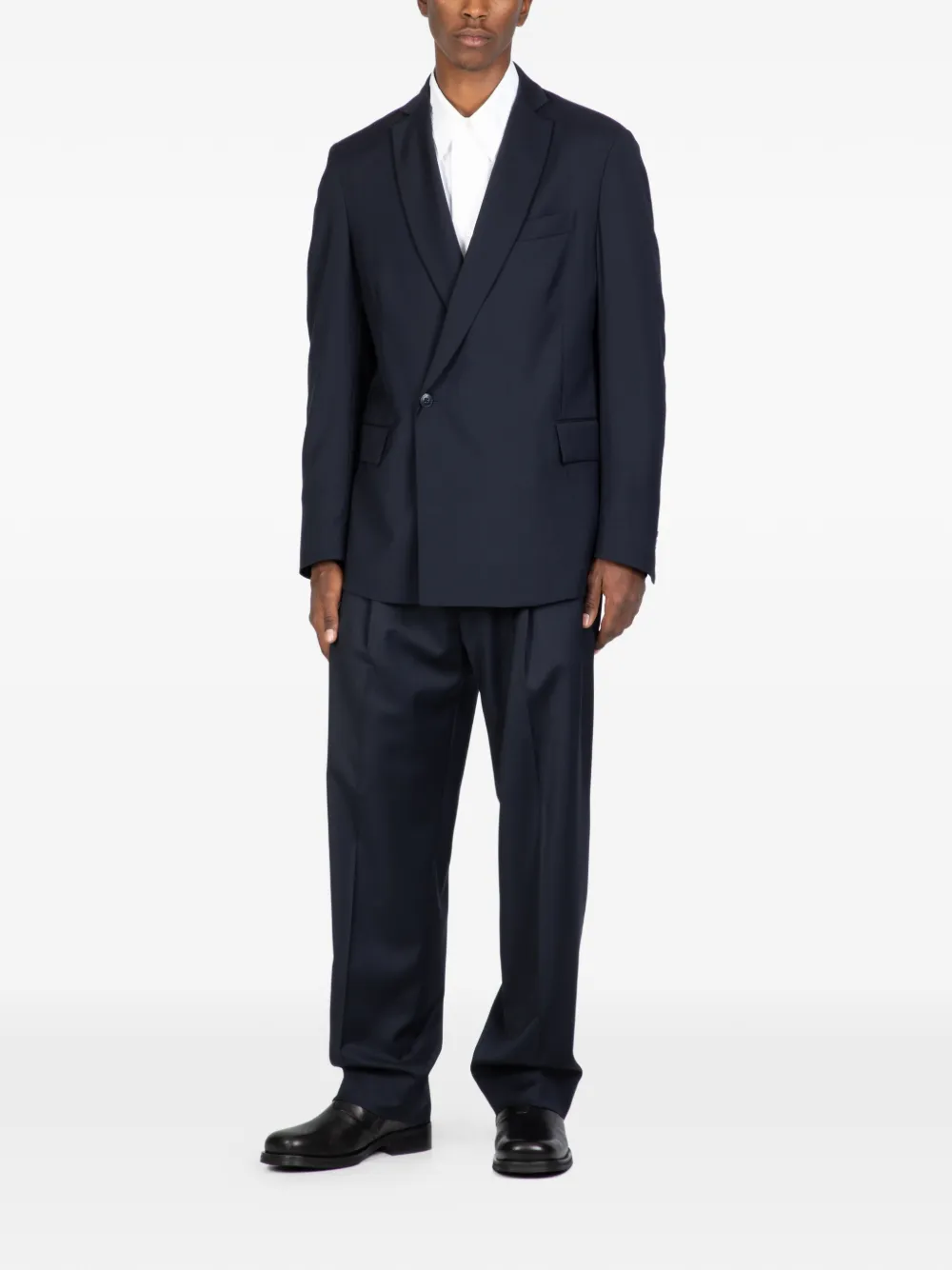 Costumein pleats-detailed trousers - Blauw