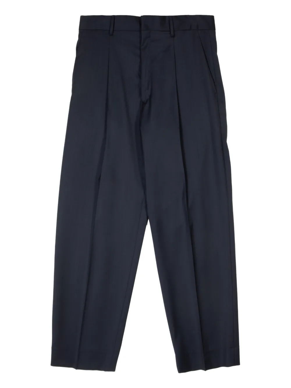 Costumein+pantalon+à+details+plisses+-+Bleu