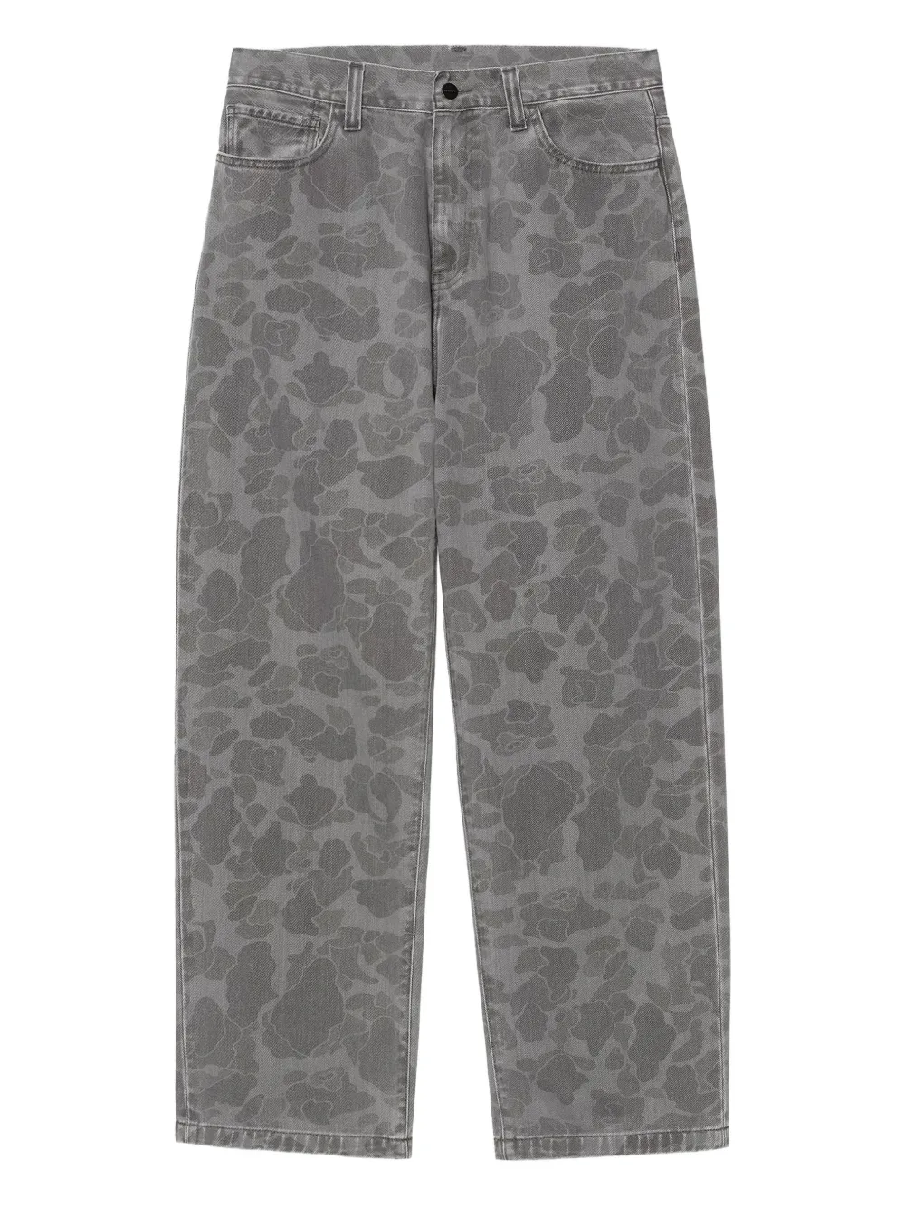 Carhartt WIP logo-patch abstratc-pattern trousers | gris | Image 1