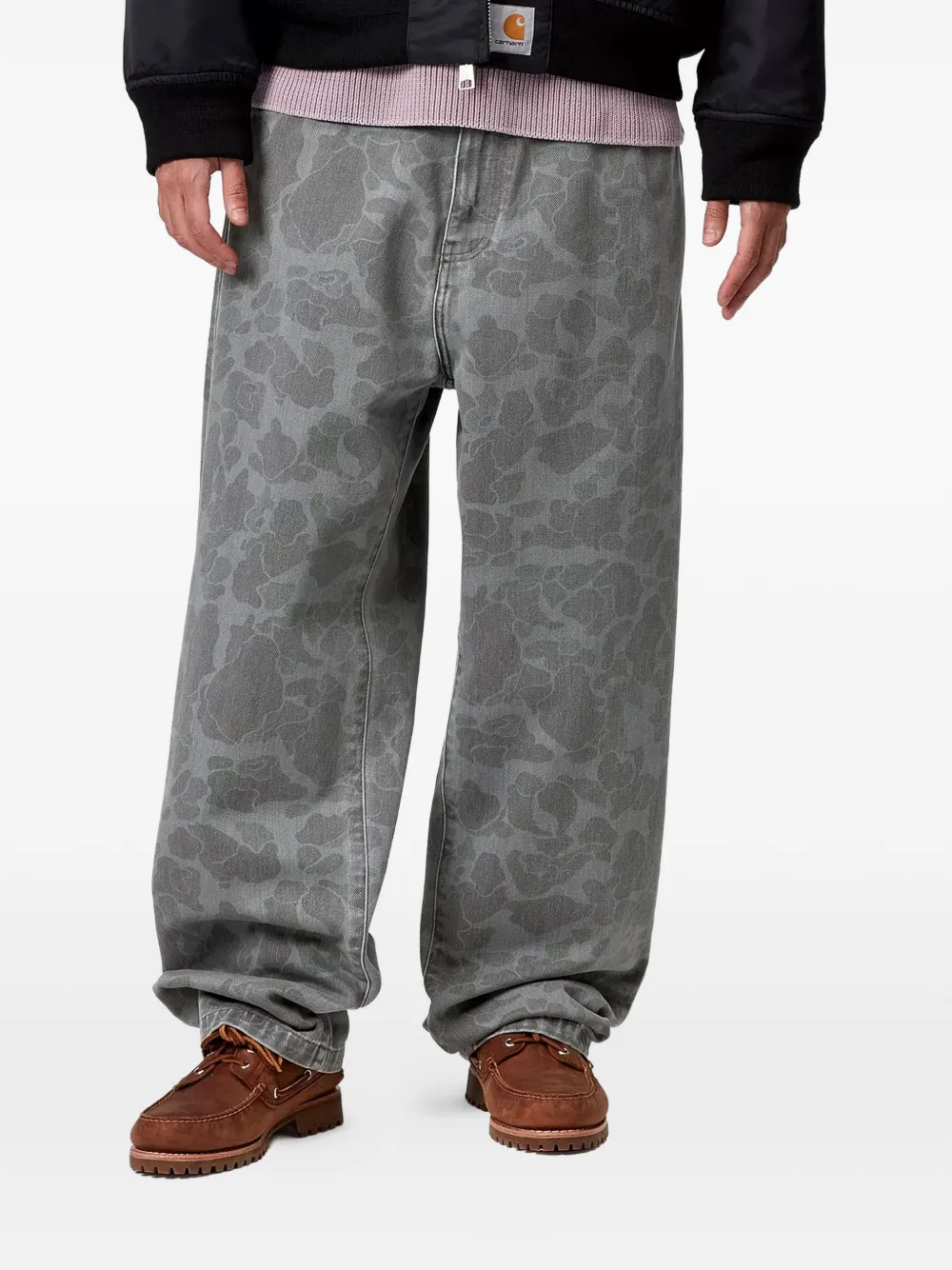 Carhartt WIP logo-patch abstratc-pattern trousers | Pantalons palazzo | Image 2