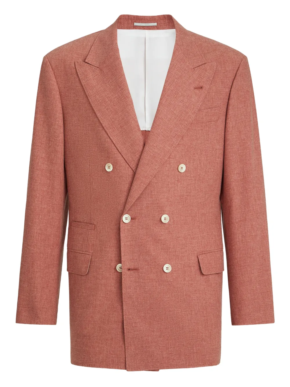 Brunello Cucinelli Blazer doppiopetto - Arancione