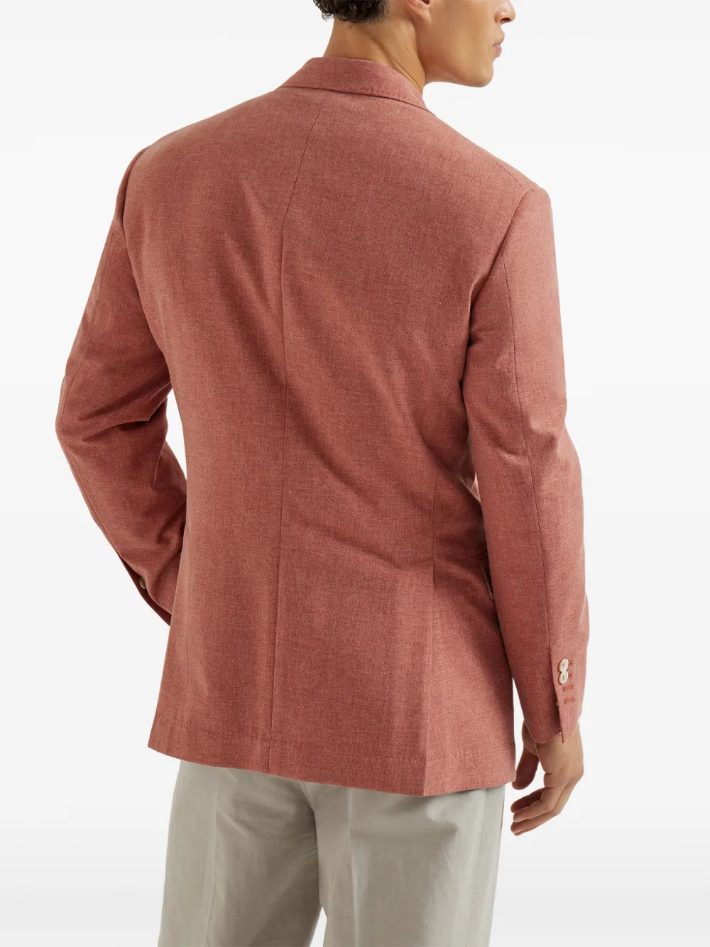 Brunello Cucinelli Blazer met dubbele rij knopen Oranje