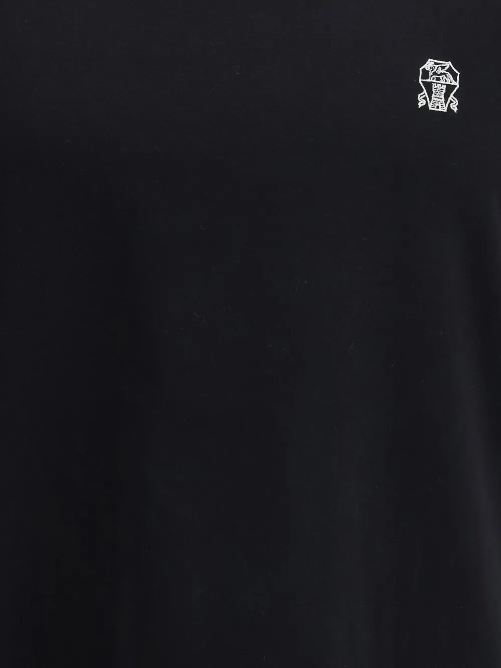 Brunello Cucinelli T-shirt met geborduurd logo Zwart