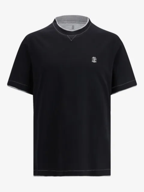 Brunello Cucinelli embroidered-logo T-shirt