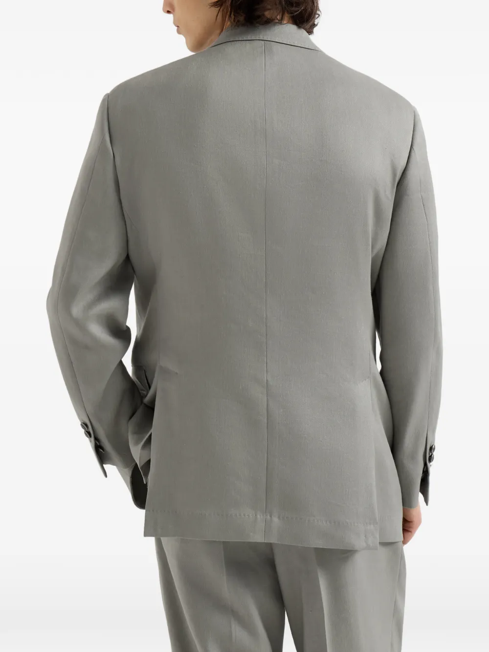 Brunello Cucinelli Blazer met puntige revers Groen