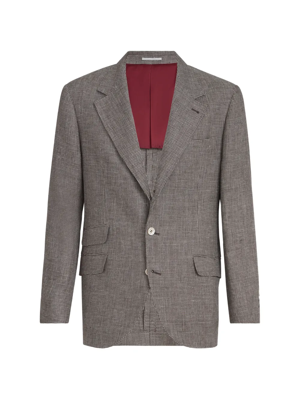 Brunello Cucinelli Sakko mit Hahnentrittmuster - Braun