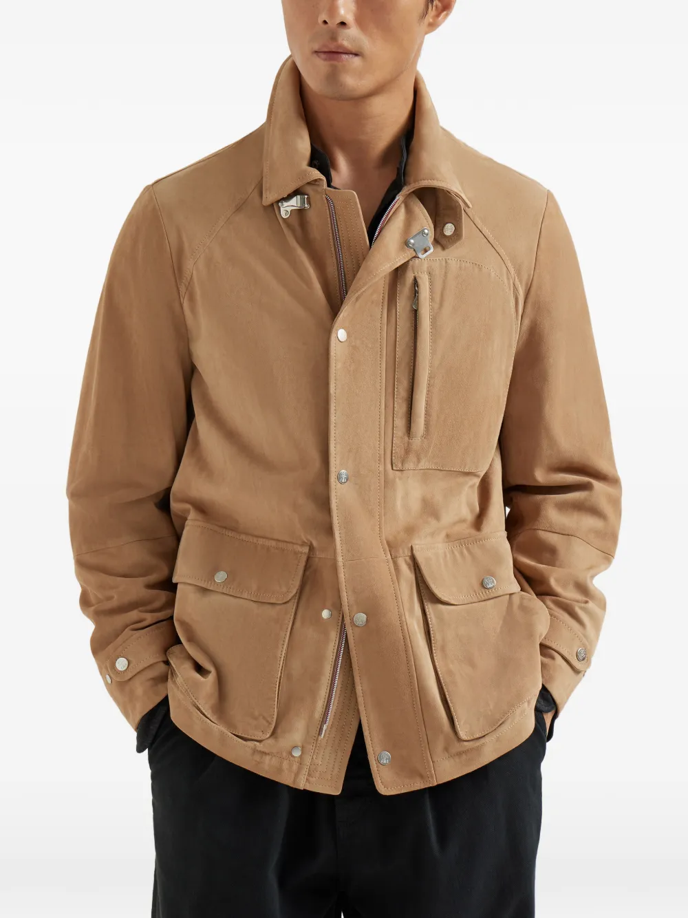 Brunello Cucinelli Suède jack Bruin