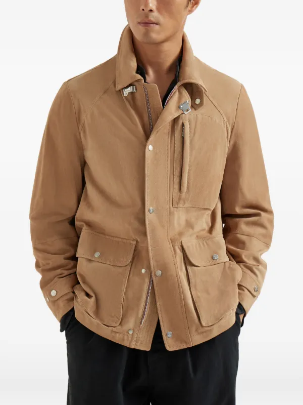 Brunello Cucinelli Suede Jacket | Brown | FARFETCH