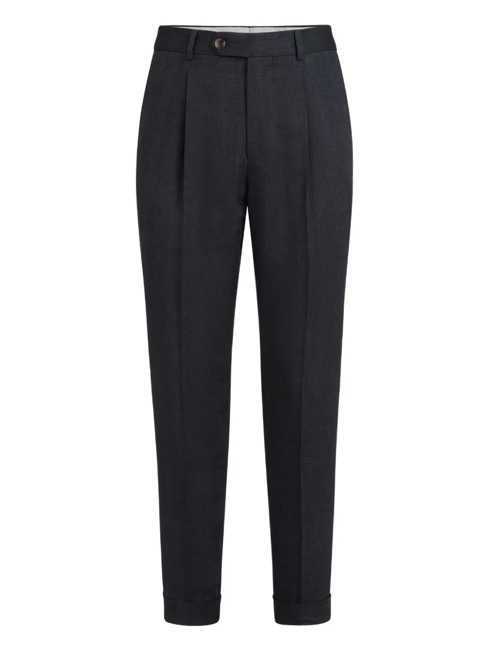 Brunello Cucinelli chevron pleated trousers | Grey | Image 1