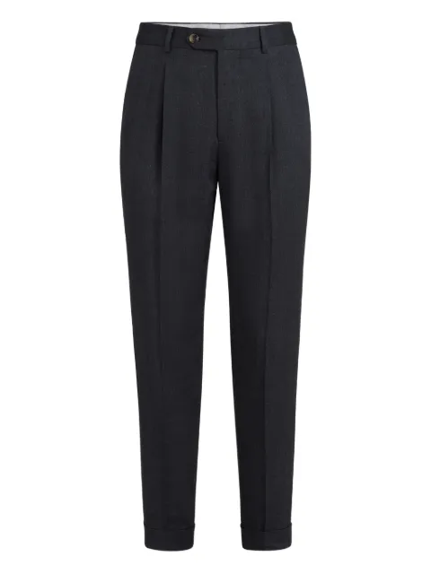Brunello Cucinelli chevron pleated trousers
