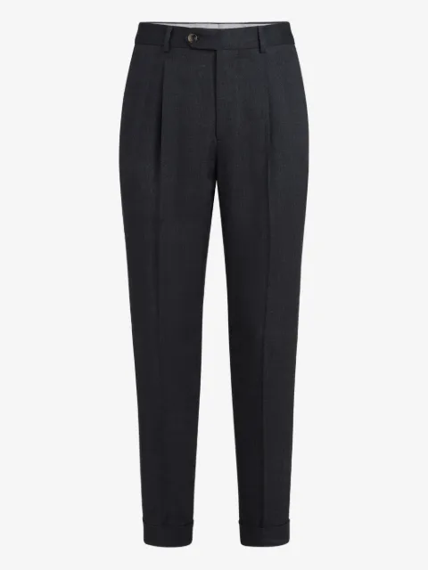 Brunello Cucinelli chevron pleated trousers