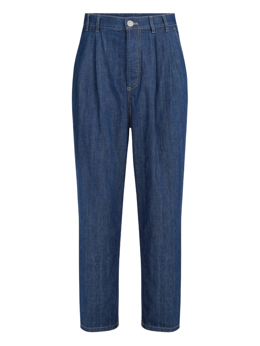 Brunello Cucinelli double-pleats five-pocket trousers | Blue | Image 1