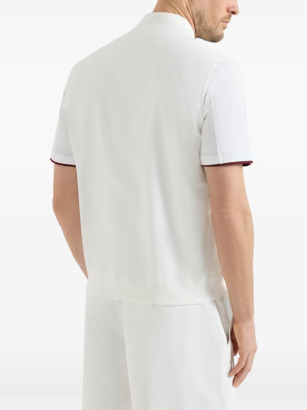 Brunello Cucinelli Nylon top met logo Wit