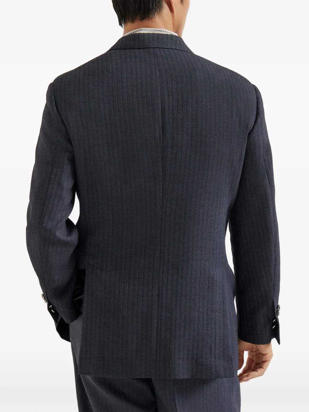 Brunello Cucinelli Blazer met lange mouwen Blauw