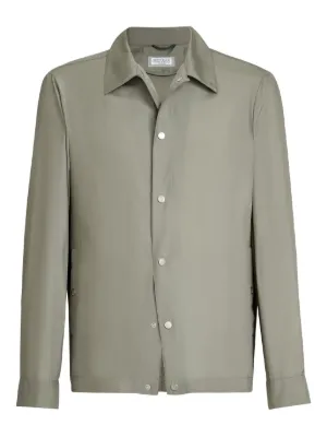 JILSANDER シャツジャケット グリーン JIL SANDER（ジルサンダー） 22SS ウール ジップシャツ ブルゾン