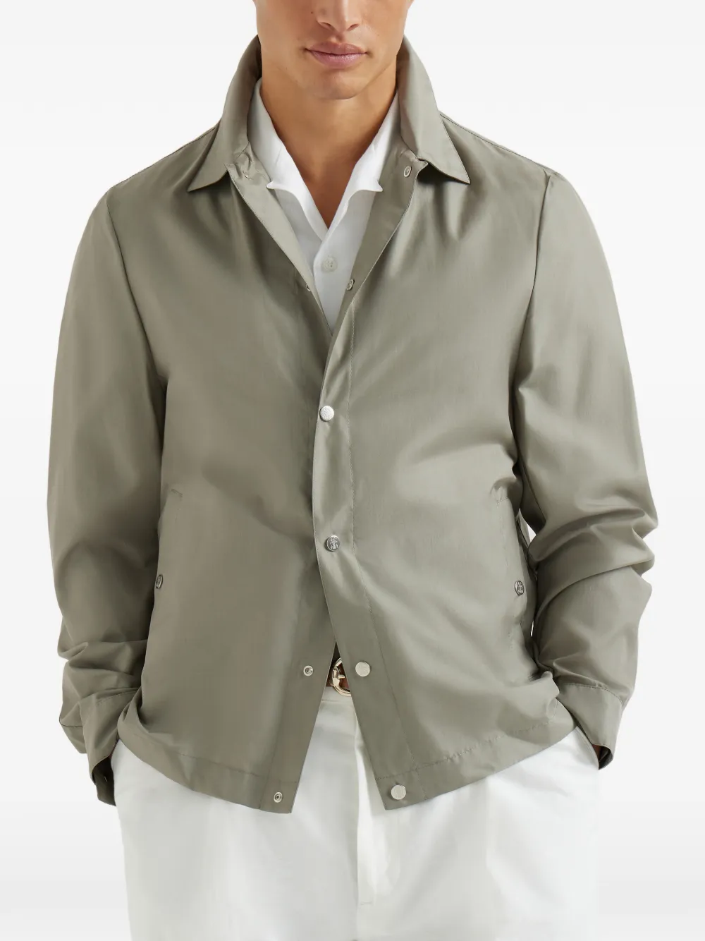 Brunello Cucinelli Jack met lange mouwen Groen