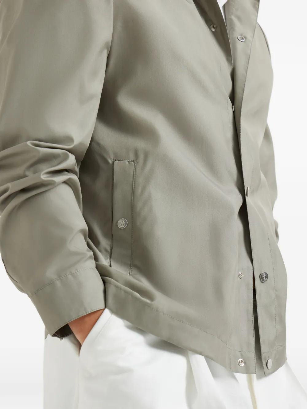 Brunello Cucinelli Jack met lange mouwen Groen