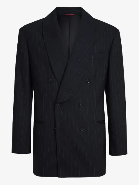 Brunello Cucinelli chalk-stripe shawl-lapels blazer
