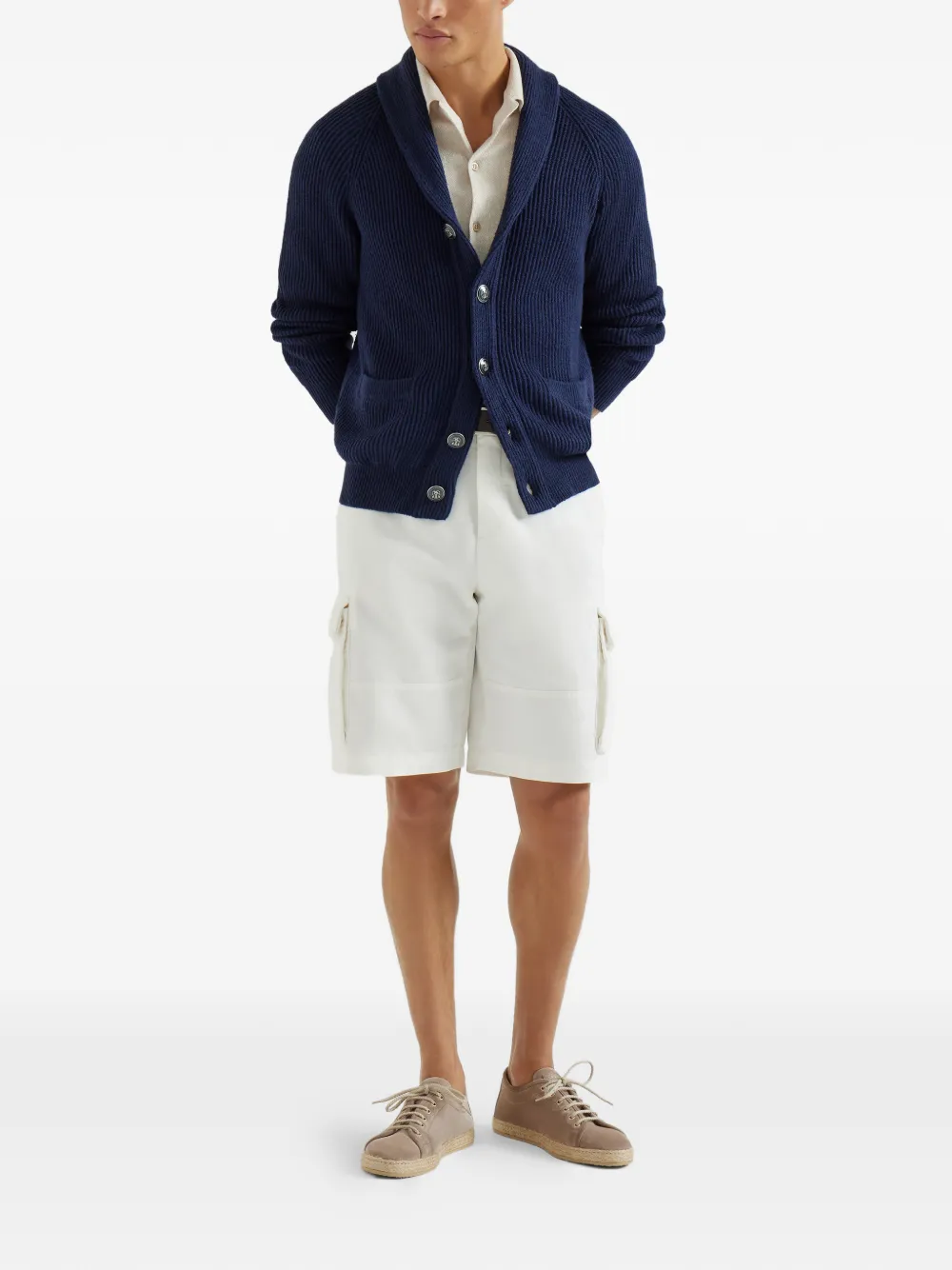 Brunello Cucinelli Overhemd met korte mouwen - Beige