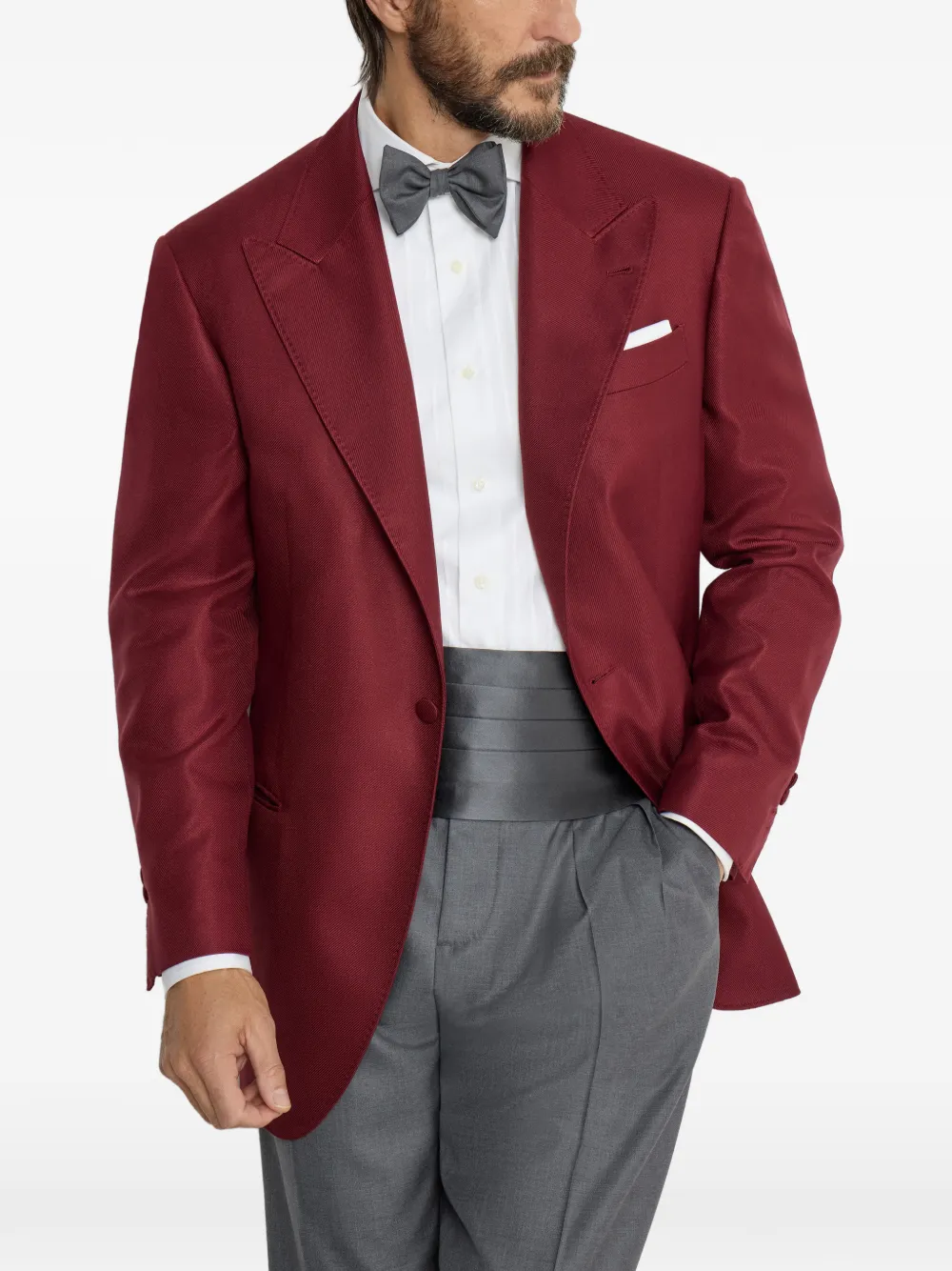  Brunello Cucinelli Peaked-lapels Blazer - Red 