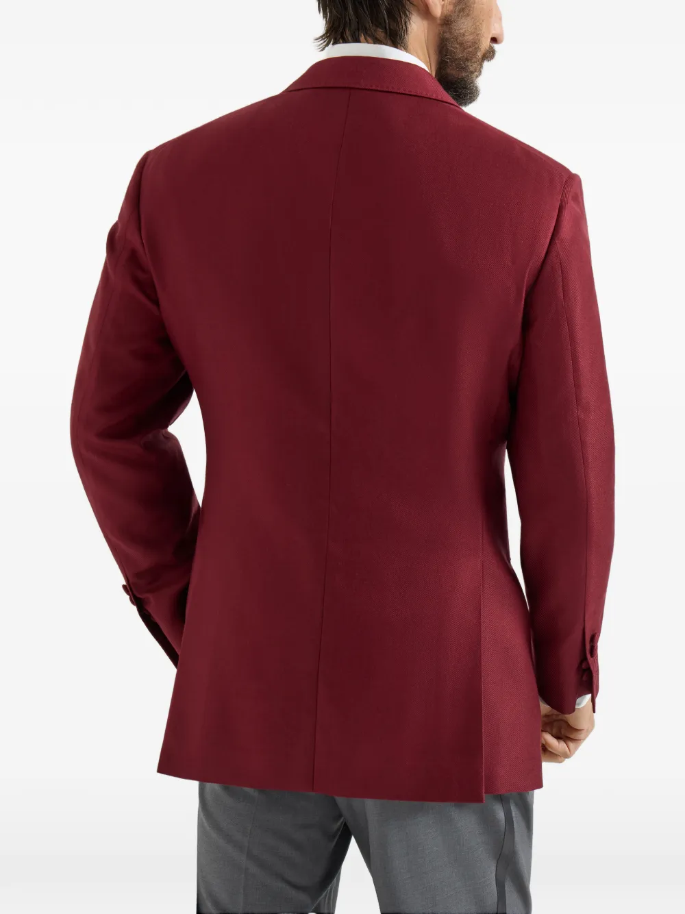Brunello Cucinelli Blazer met puntige revers Rood