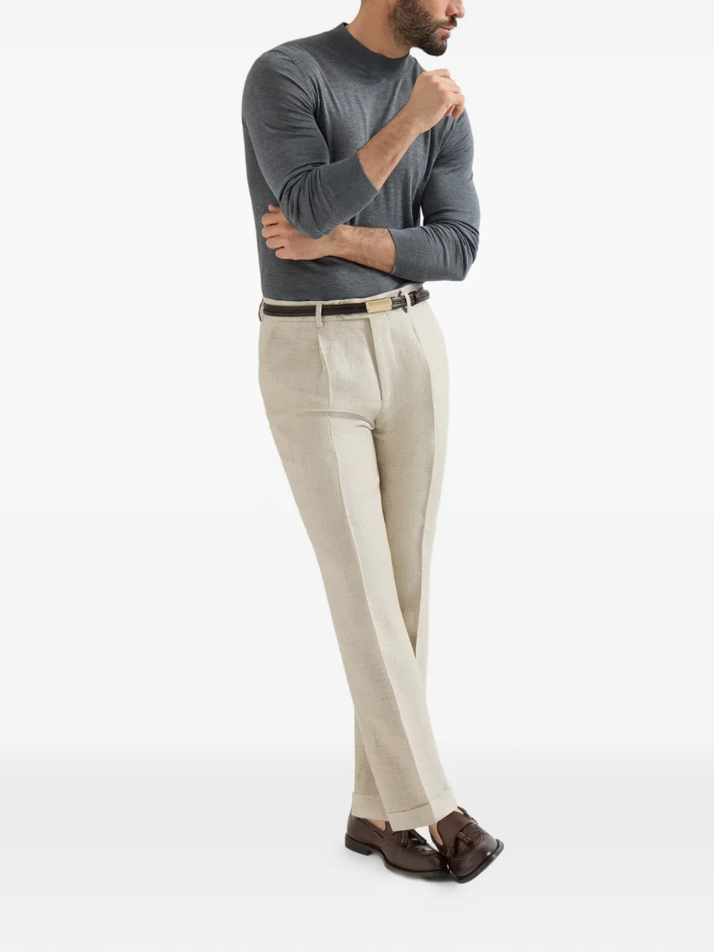 Brunello Cucinelli Geplooide broek Beige