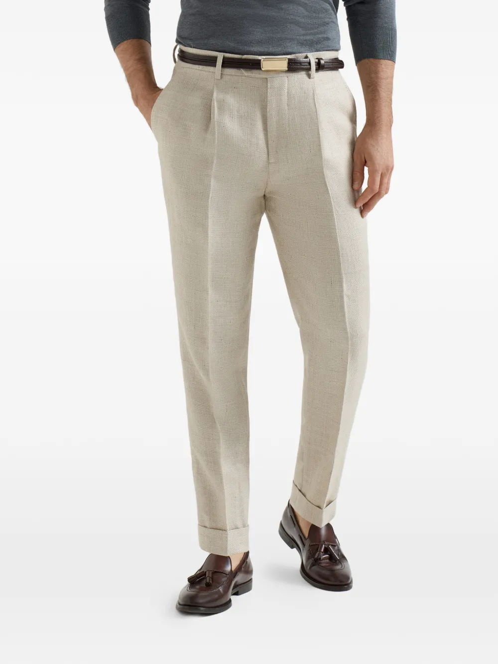 Brunello Cucinelli Geplooide broek Beige