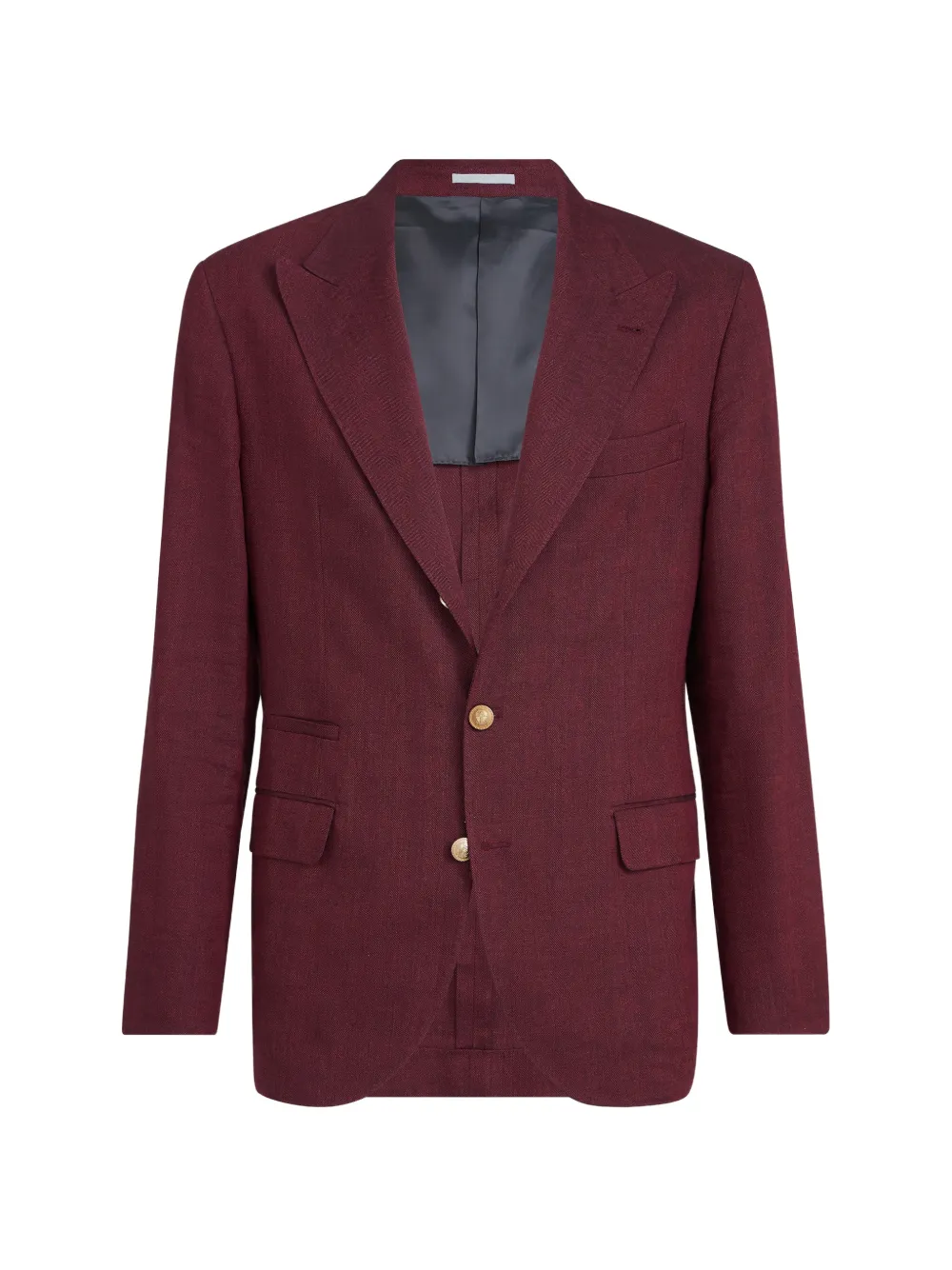 Brunello Cucinelli chevron peak-lapels blazer - Red