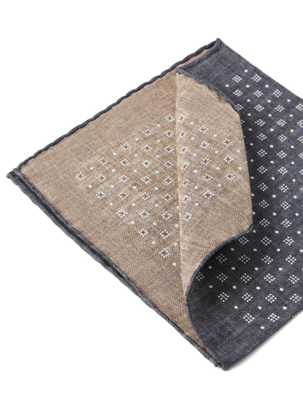 Brunello Cucinelli Pochet met patroon - Grijs