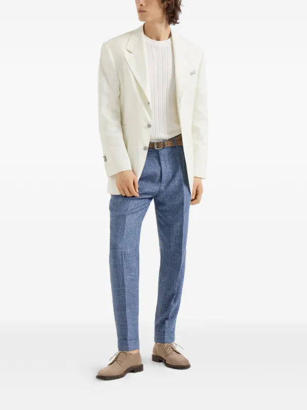 Brunello Cucinelli シングルジャケット | ホワイト | FARFETCH JP