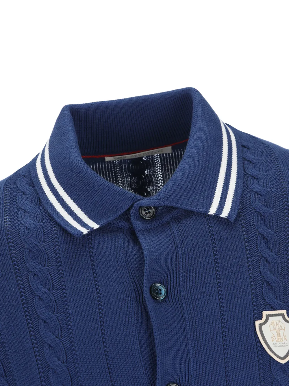 Brunello Cucinelli Kabelgebreid vest Blauw