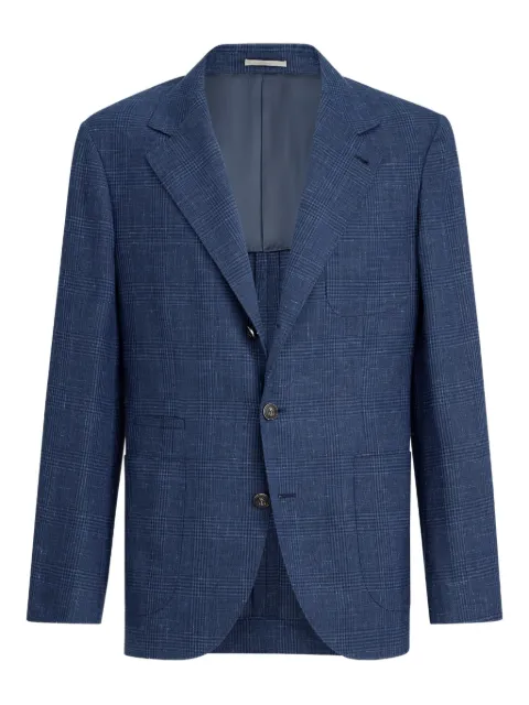 Brunello Cucinelli Prince of Wales patch-pocket blazer