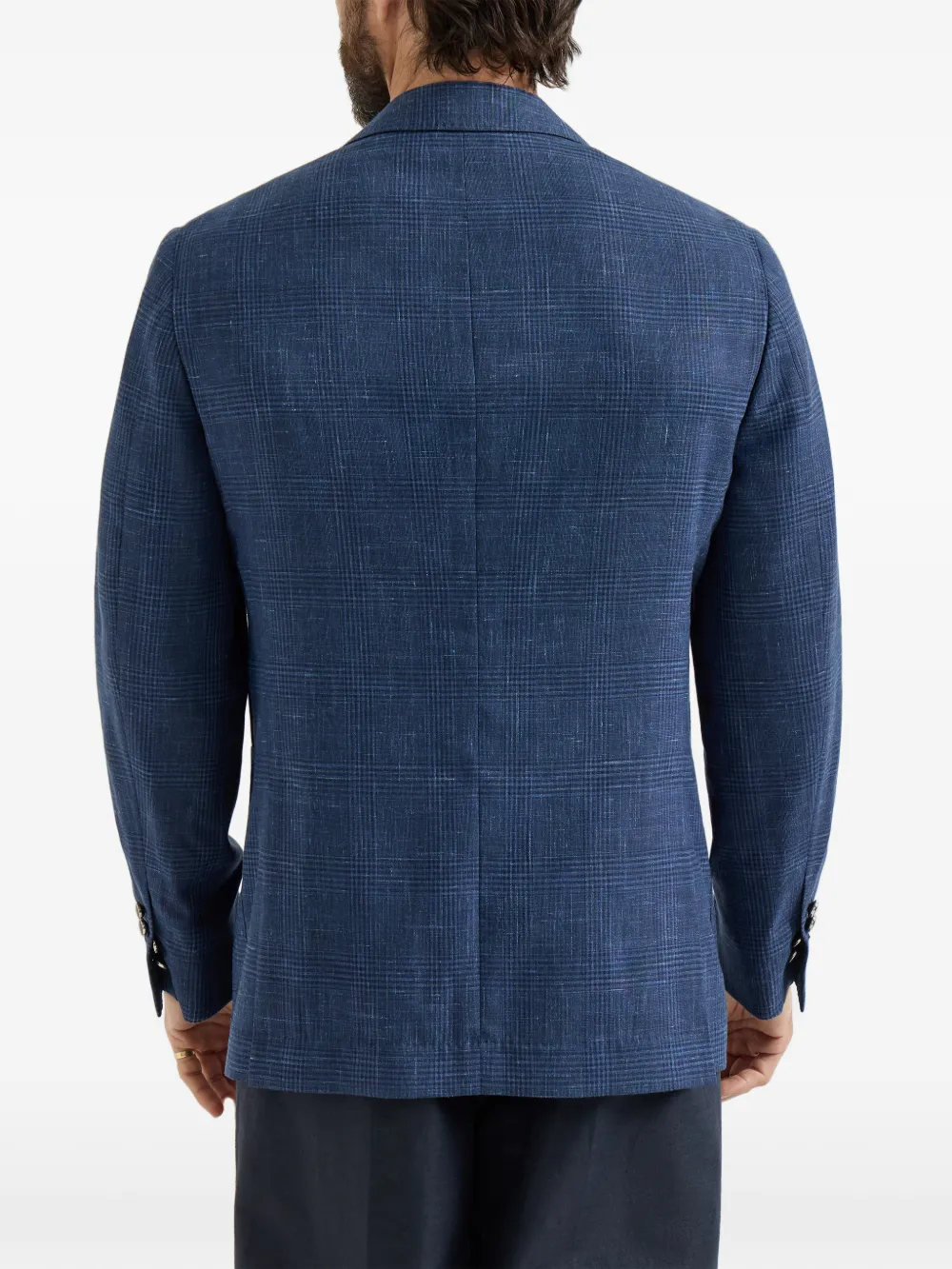 Prince Of Wales Patch-Pocket Blazer