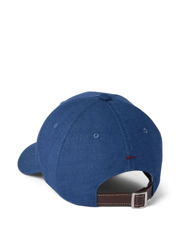 Brunello Cucinelli embroidered-logo Wool Baseball Cap | Blue