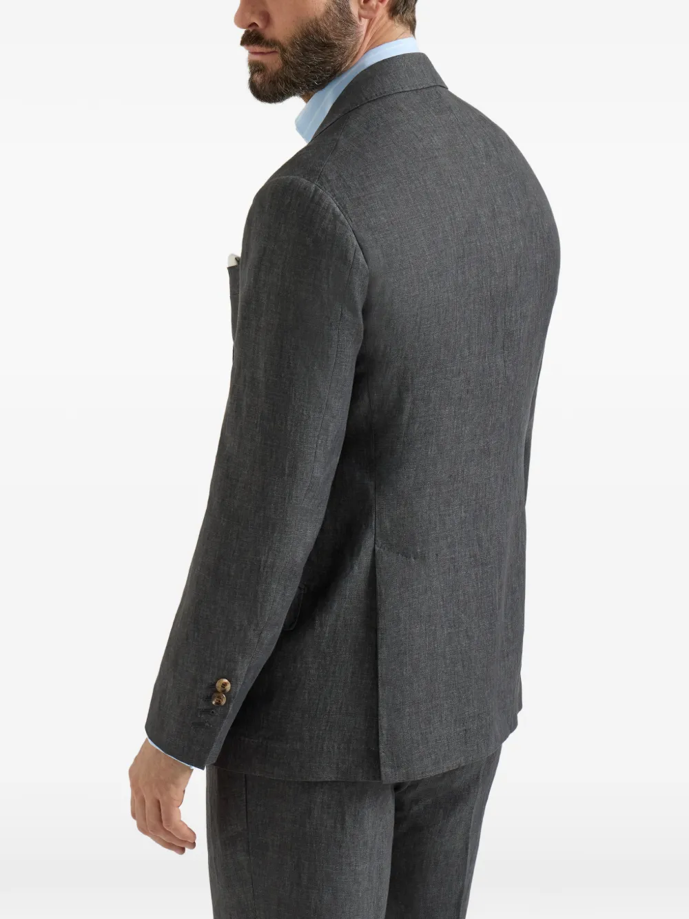 Brunello Cucinelli Délave linnen blazer Grijs