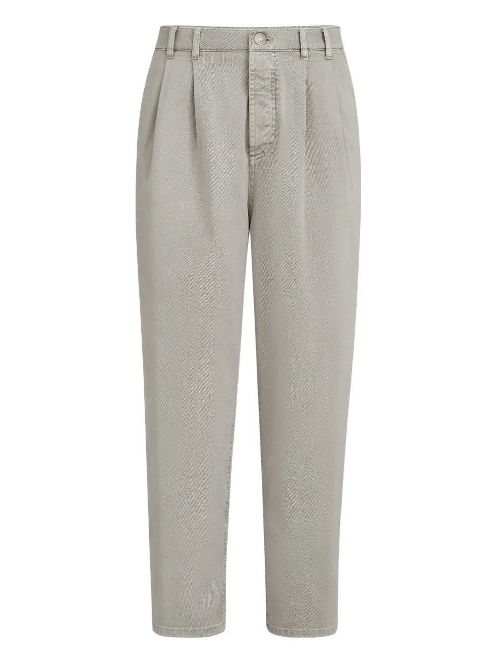 Brunello Cucinelli double-pleat five-pocket jeans - Grigio