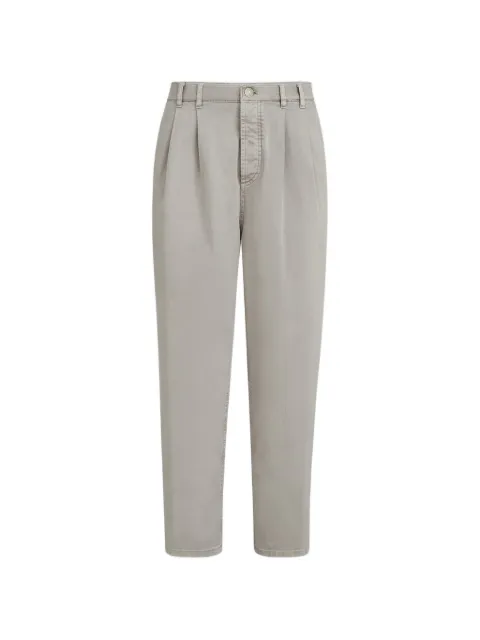 Brunello Cucinelli five-pocket trousers in cotton denim with double pleats