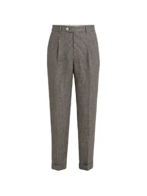 Brunello Cucinelli virgin-wool, Cotton And Silk Mouliné Trousers