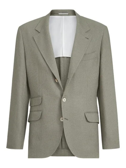 Brunello Cucinelli hopsack single-breasted blazer