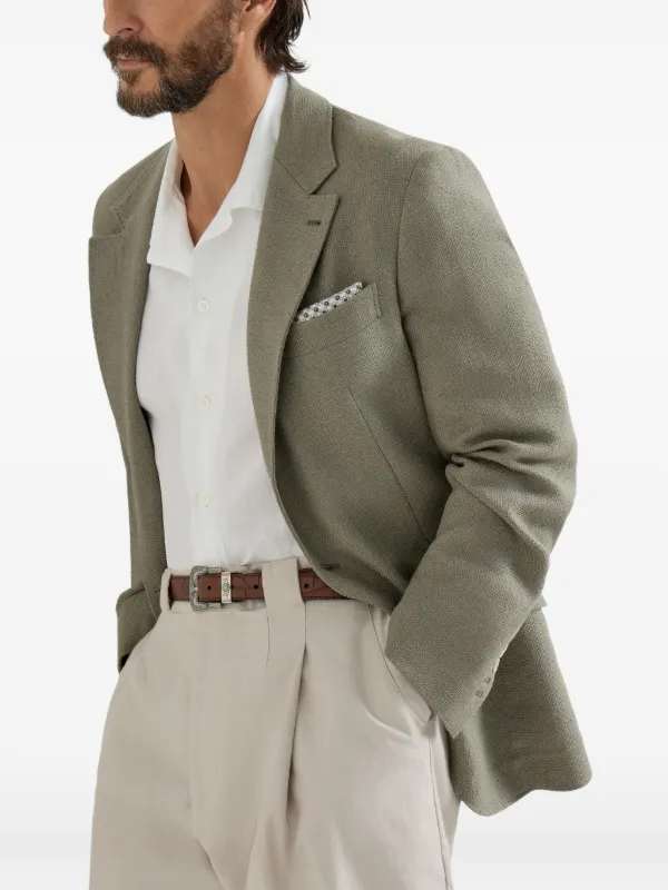 Brunello Cucinelli シングルジャケット | グリーン | FARFETCH JP