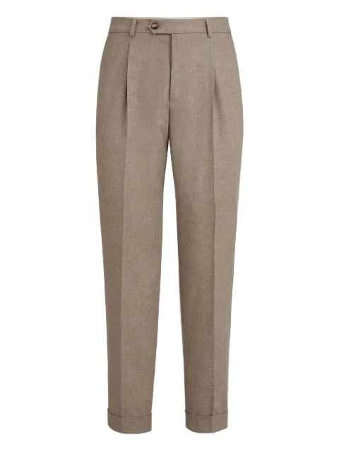 Brunello Cucinelli mouliné pleated trousers