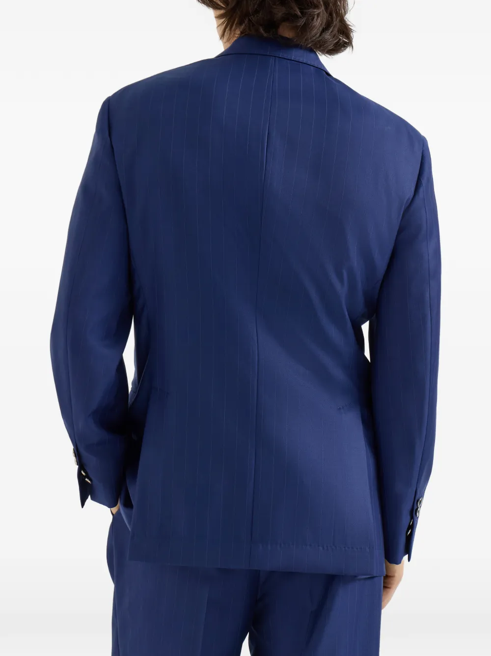 Brunello Cucinelli Blazer met krijtstreep Blauw