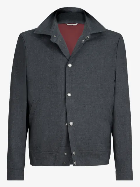Brunello Cucinelli virgin wool fresco outerwear jacket
