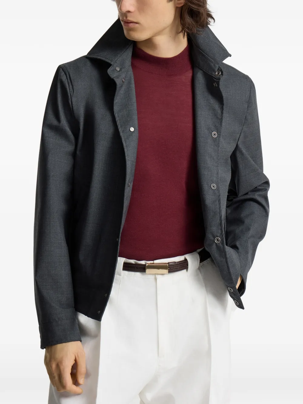  Brunello Cucinelli Wool Jacket - Grey 